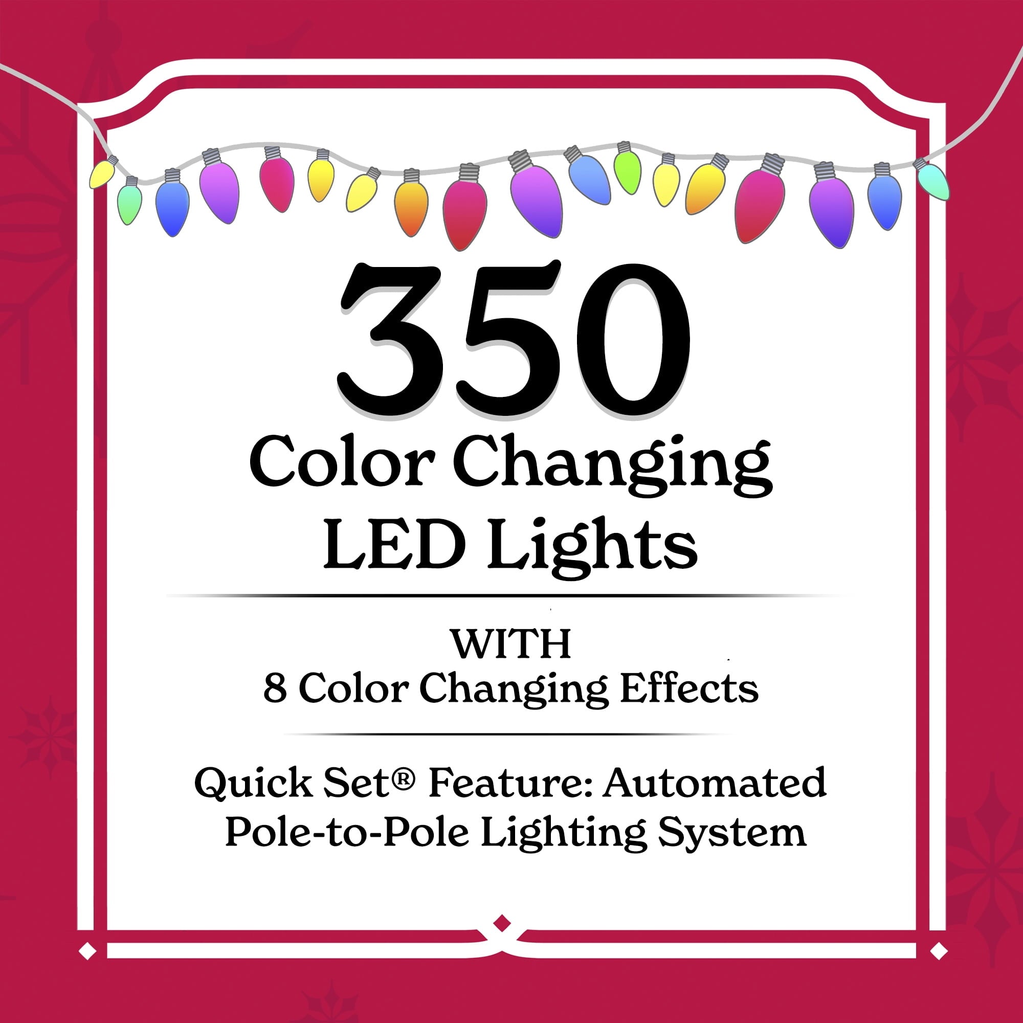 Árbol Artificial Blanco Duncan Fir 213 cm Preiluminado LED Cambiantes