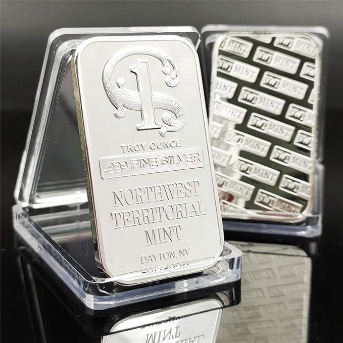 Barra de Plata Fina Conmemorativa 1 Onza Troy .999 Réplica NTM Dayton NV
