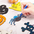 Set 72 Figuras de Madera para Halloween con Cuerda