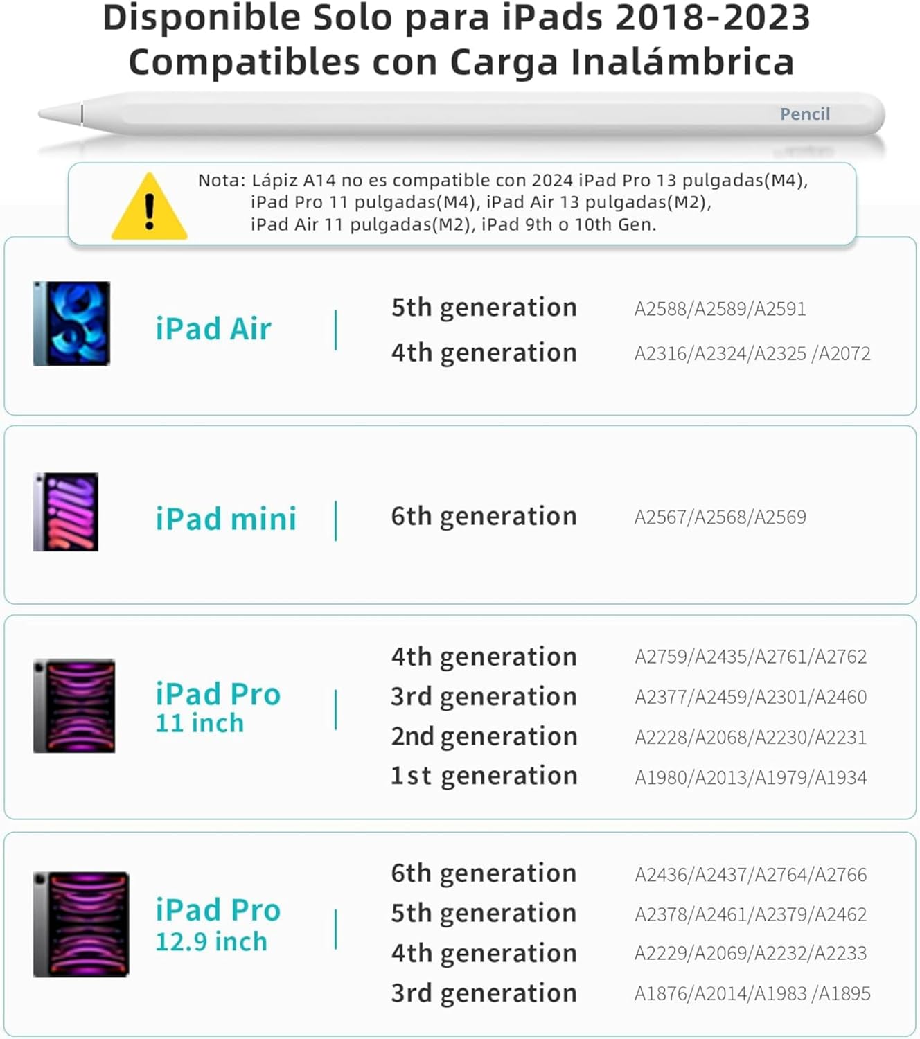 Lápiz Stylus con Carga Inalámbrica Magnética para iPad