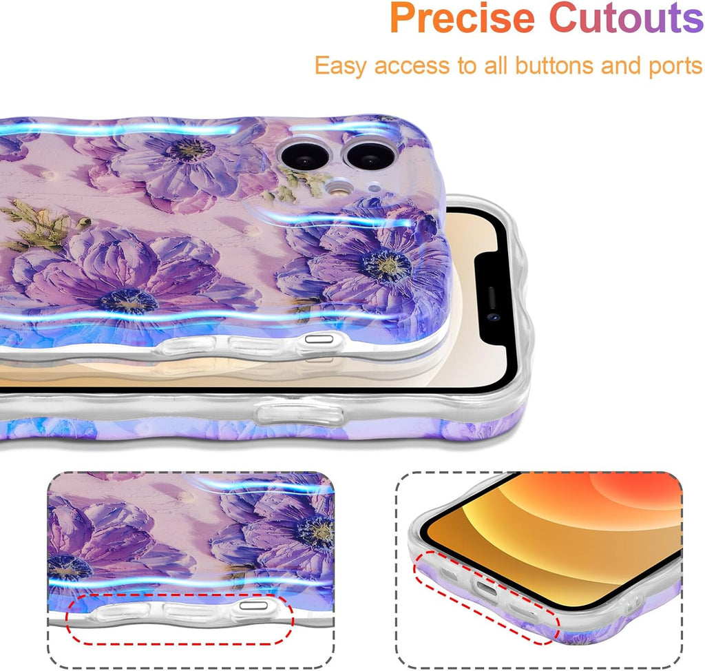 Funda iPhone 12 Colorida con Pintura al Óleo Retro