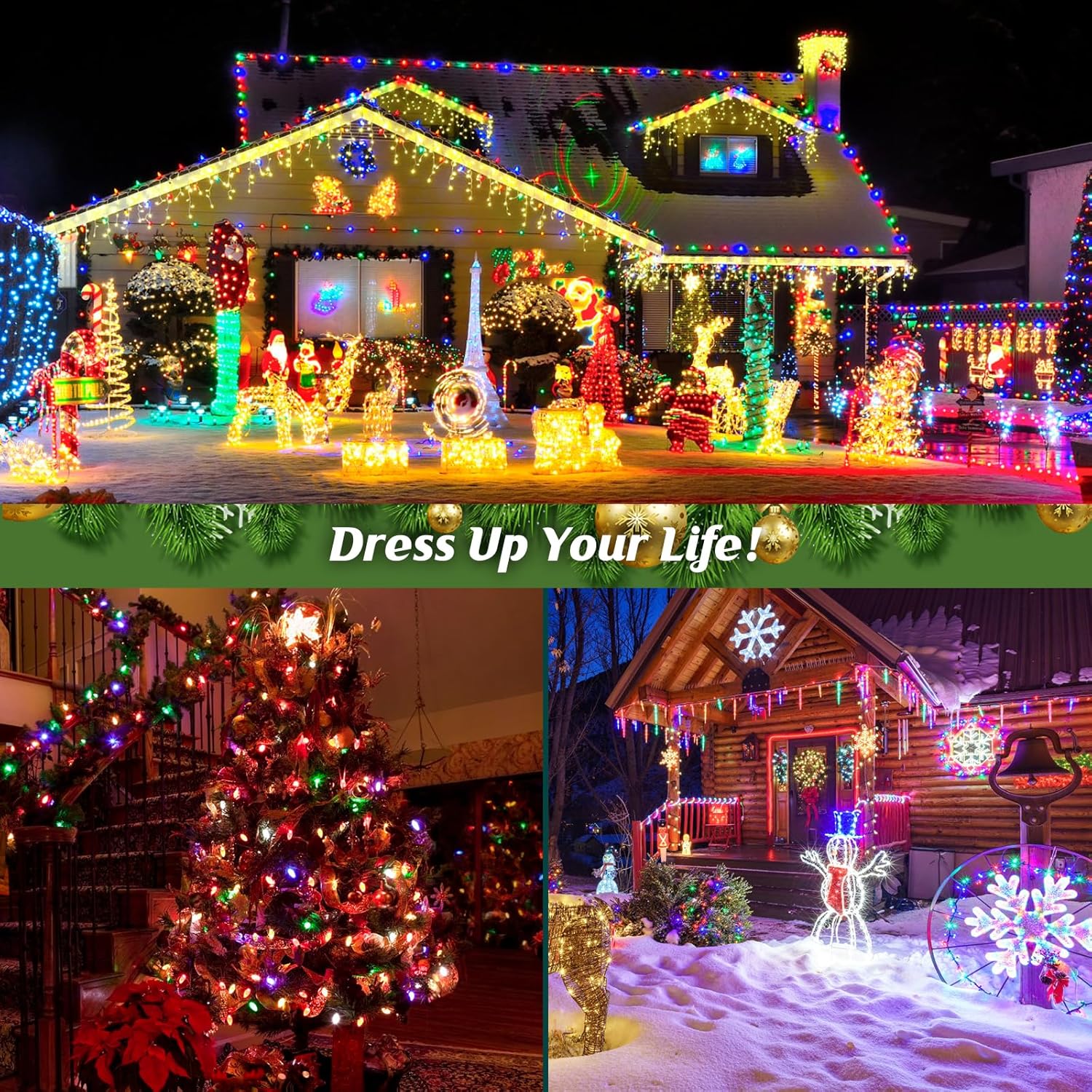 Luces de Cadena LED C9 Comerciales Brightever de 152 Metros para Exteriores