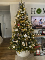 Árbol de Navidad Artificial Delgado Amelia Brillante con Luces LED de 2.13 m