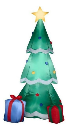 Inflable Pino Navideño Iluminado Led 1.98 Metros