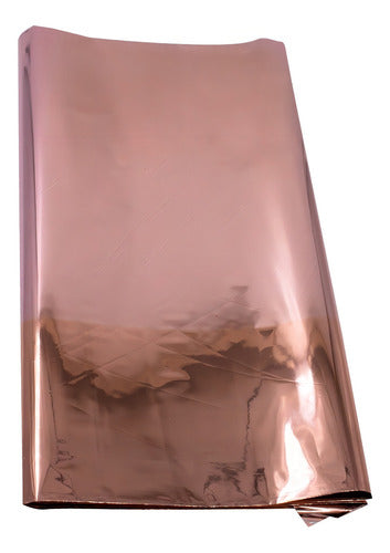 Mantel Rectangular Fiesta Metálico Decoración Color Rose Gold