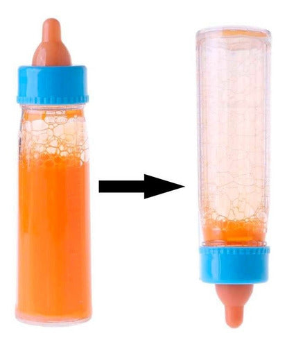 Juguete Biberon Magico 2 En 1 Leche Desaparece Bibi Muñeca Color 2 En 1 (rosa Y Azul)