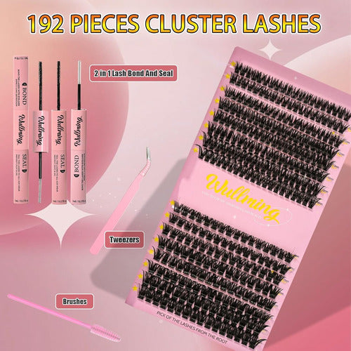 Wullming Kit Extensión Pestañas 60d Mezcla Gruesa