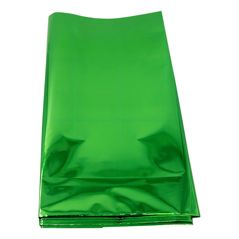 Mantel Rectangular Fiesta Metálico Decoración Color Verde