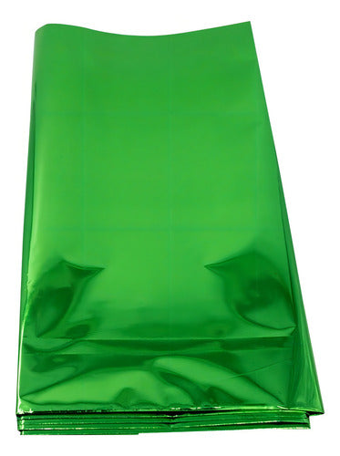 Mantel Rectangular Fiesta Metálico Decoración Color Verde