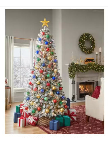Árbol Navidad Festive Iluminado 7.5ft 1,009 Ramas 500 Luces