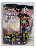 Disfraz Infantil Dinosaurio T-rex Esqueleto De Colores Fiestas Halloween