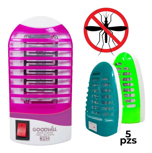 Lámpara Repelente Antimosquitos 5 Piezas Con Enchufe