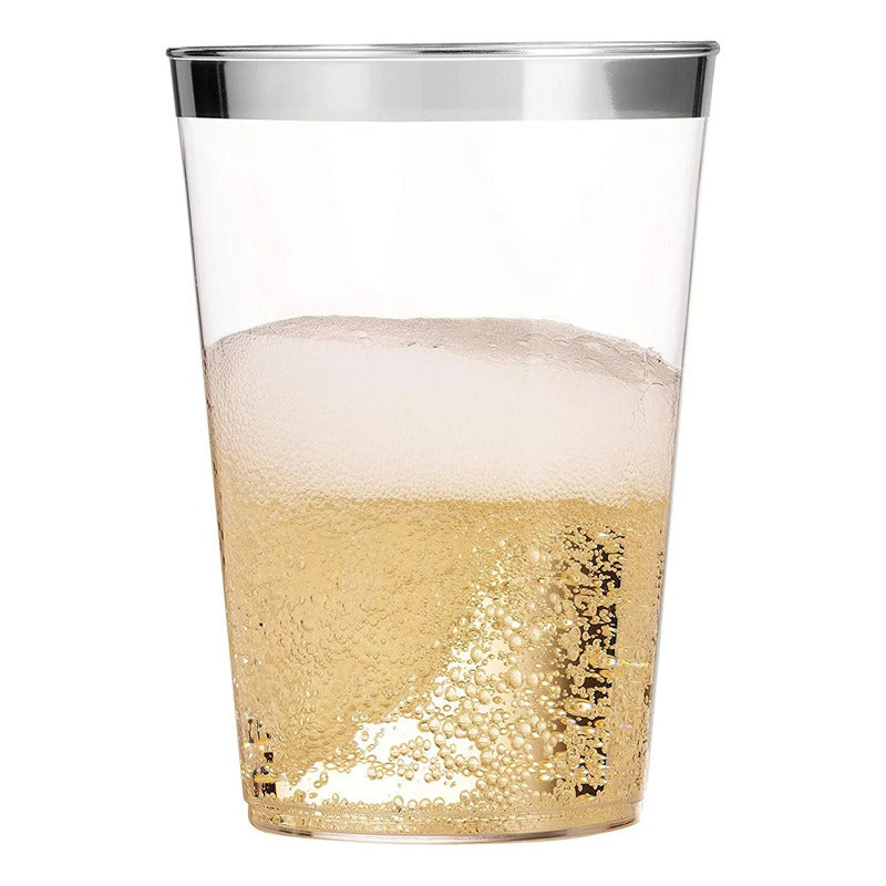 Vasos Desechables Plastico Duro Resistente Elegante