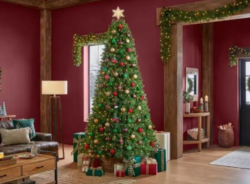 Árbol De Navidad Wesley Iluminado 9ft 2,123 Ramas 650 Luces
