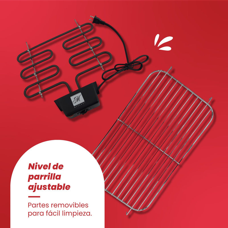 Parrilla Eléctrica Alta Durabilidad Temperatura Ajustable