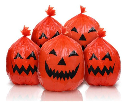 Bolsa Decorativa Halloween Diseño Calabaza Ideal Para Basura