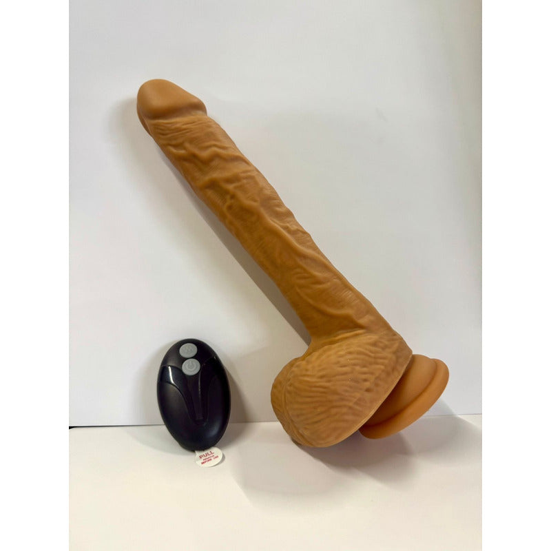 Consolador Realista Silicona 7 Modos De Vibración Y Empuje