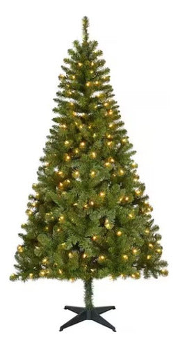 Árbol De Navidad Festive Iluminado  1,98m 250 Luces 800 Rama