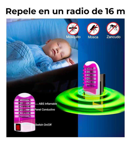 Lámpara Repelente Antimosquitos 5 Piezas Con Enchufe