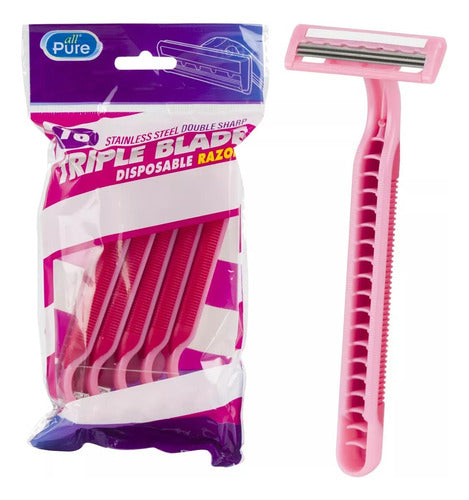 Rasuradoras Desechables Triple Hoja Para Mujer  Económico