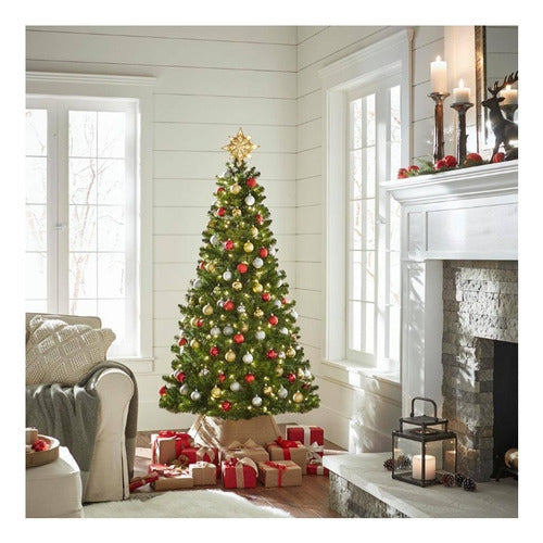 Árbol De Navidad Festive Iluminado  1,98m 250 Luces 800 Rama