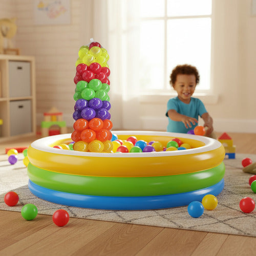 50 Pelotas Colores Para Alberca Piscina Juegos Plastico