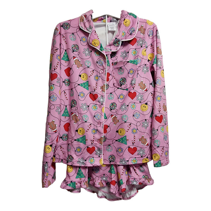 Conjunto De Pijama Rosa De Dos Piezas Para Niña