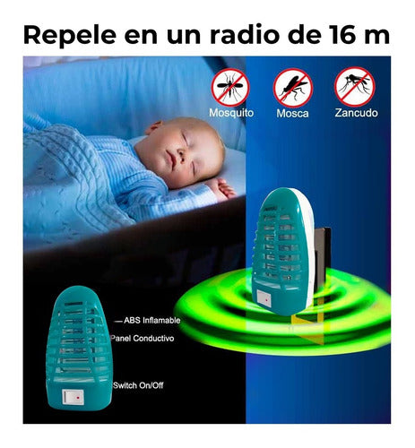 Lámpara Repelente Antimosquitos 5 Piezas Con Enchufe