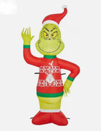 Inflable Navideño Iluminado The Grinch Jardin 1.22 Mts