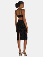 Vestido de mujer Madden NYC de terciopelo quemado