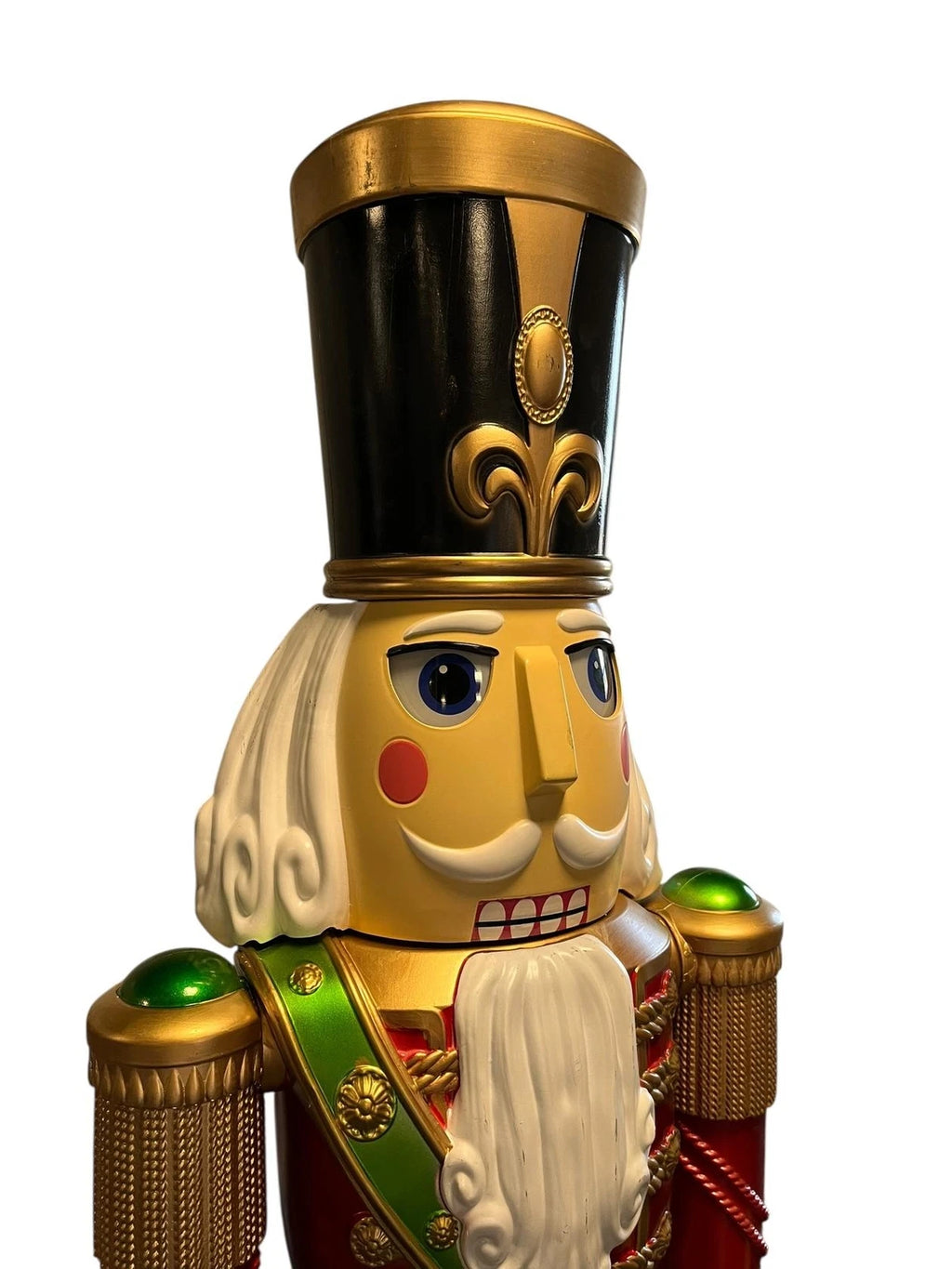 Decoración de jardín Nutcracker LED 6 pies rojo y verde