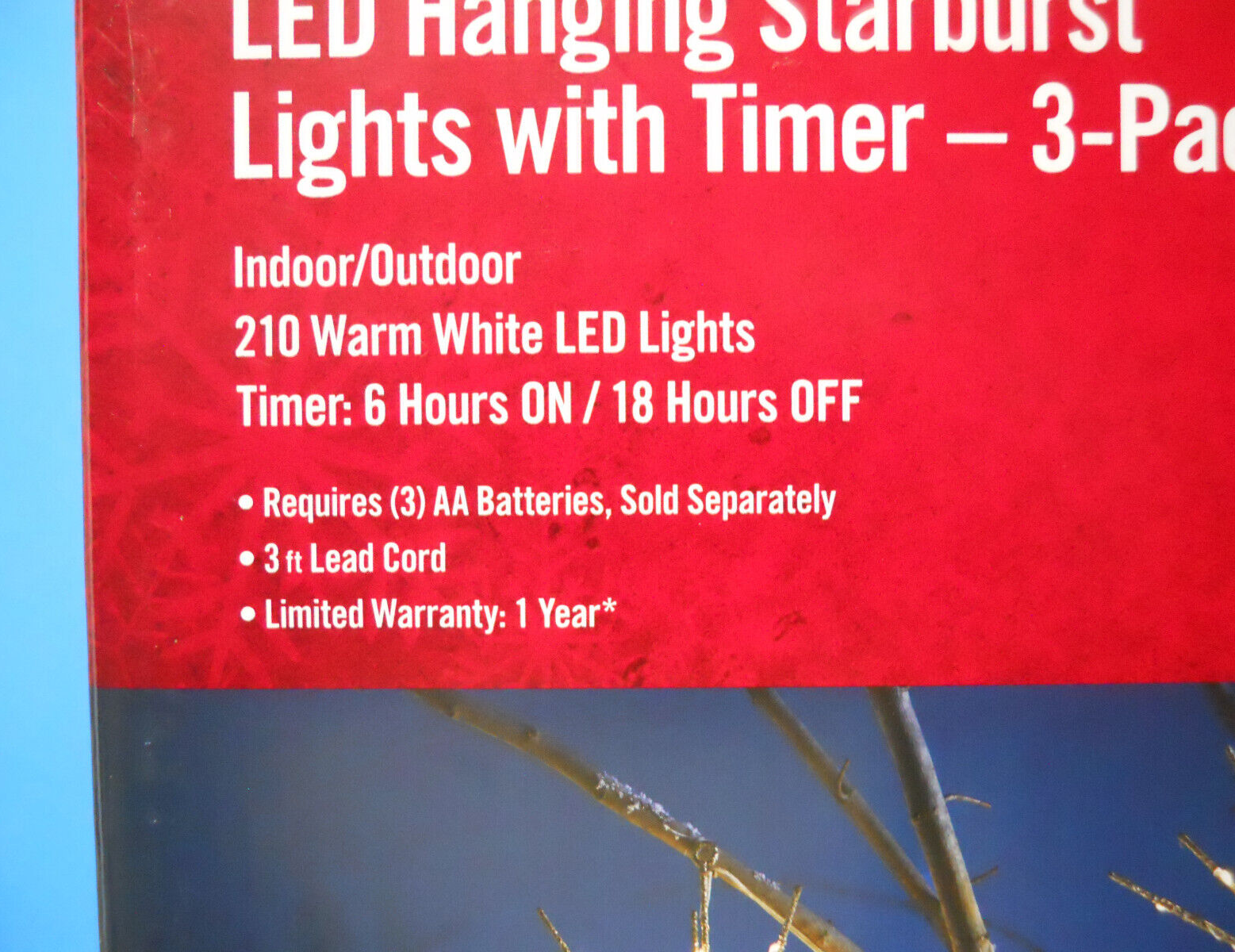 Luces LED Colgantes Centelleantes con Batería de 30 cm con Temporizador (Paquete de 3)