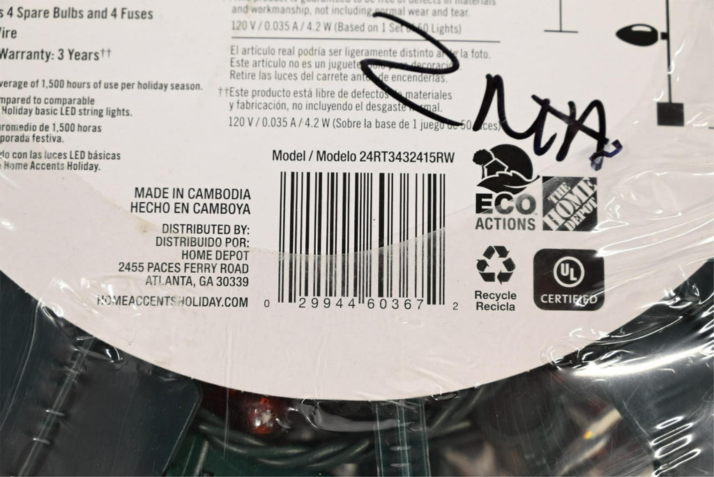 Luces LED C9 Rojas y Blancas Cálidas de 30.5m para Festividades Hogareñas