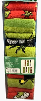 Calcetines de Navidad Grinch 7 Días Fuzzy para Hombre